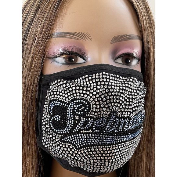 Spelman College Bling Rhinestone Face Mask - Picture 6 of 11